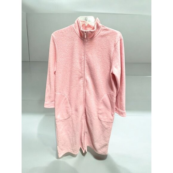 Appleseed's Pink Zip-Up Fleece Robe With Pockets - Picture 6 of 9